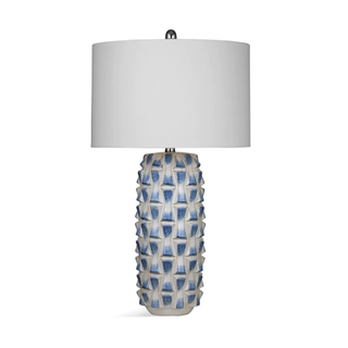 blue and white table lamp