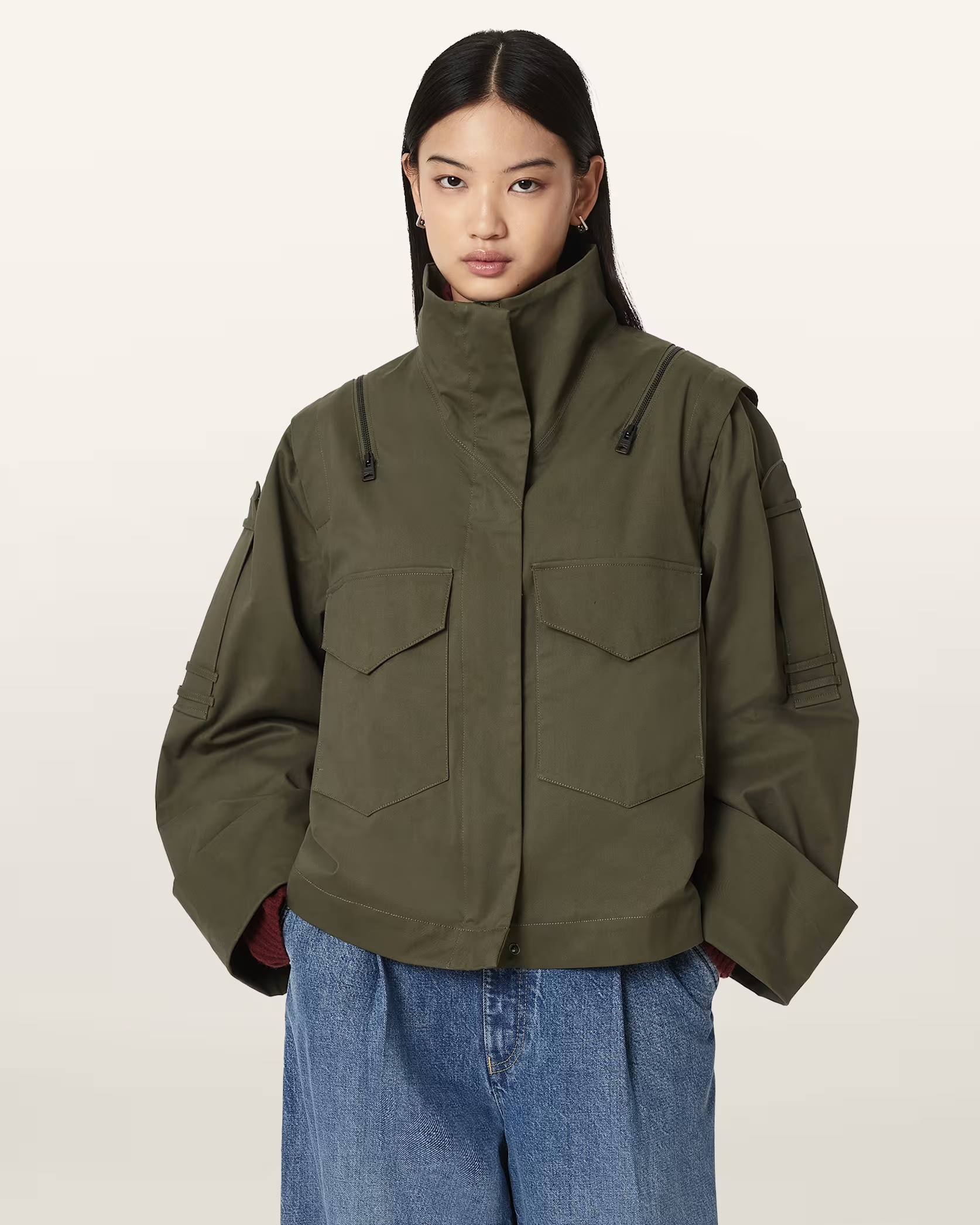 allsaints, Leighton Cotton Utility Jacket