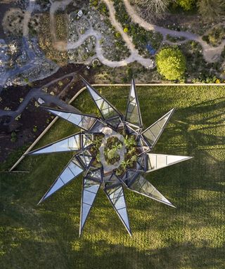 Heatherwick Glasshouse architecture as seen from the sky