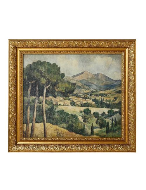 Cezanne Inspired Landscape Framed Wall Art