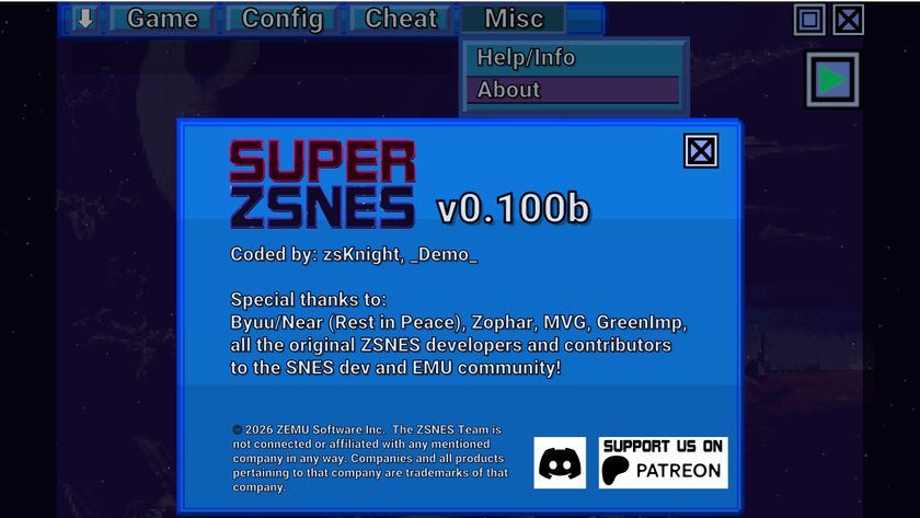 Some Super ZSNES screenshots