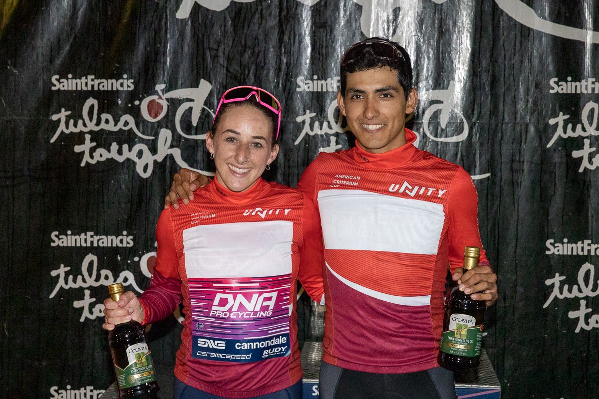 Maggie Coles-Lyster (DNA Pro Cycling) and Alfredo Rodreiguez (Best Buddies) took the overall lead in the Americian Criterium Cup series.