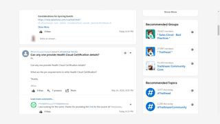 Screenshot of Trailblazer community in Salesforce