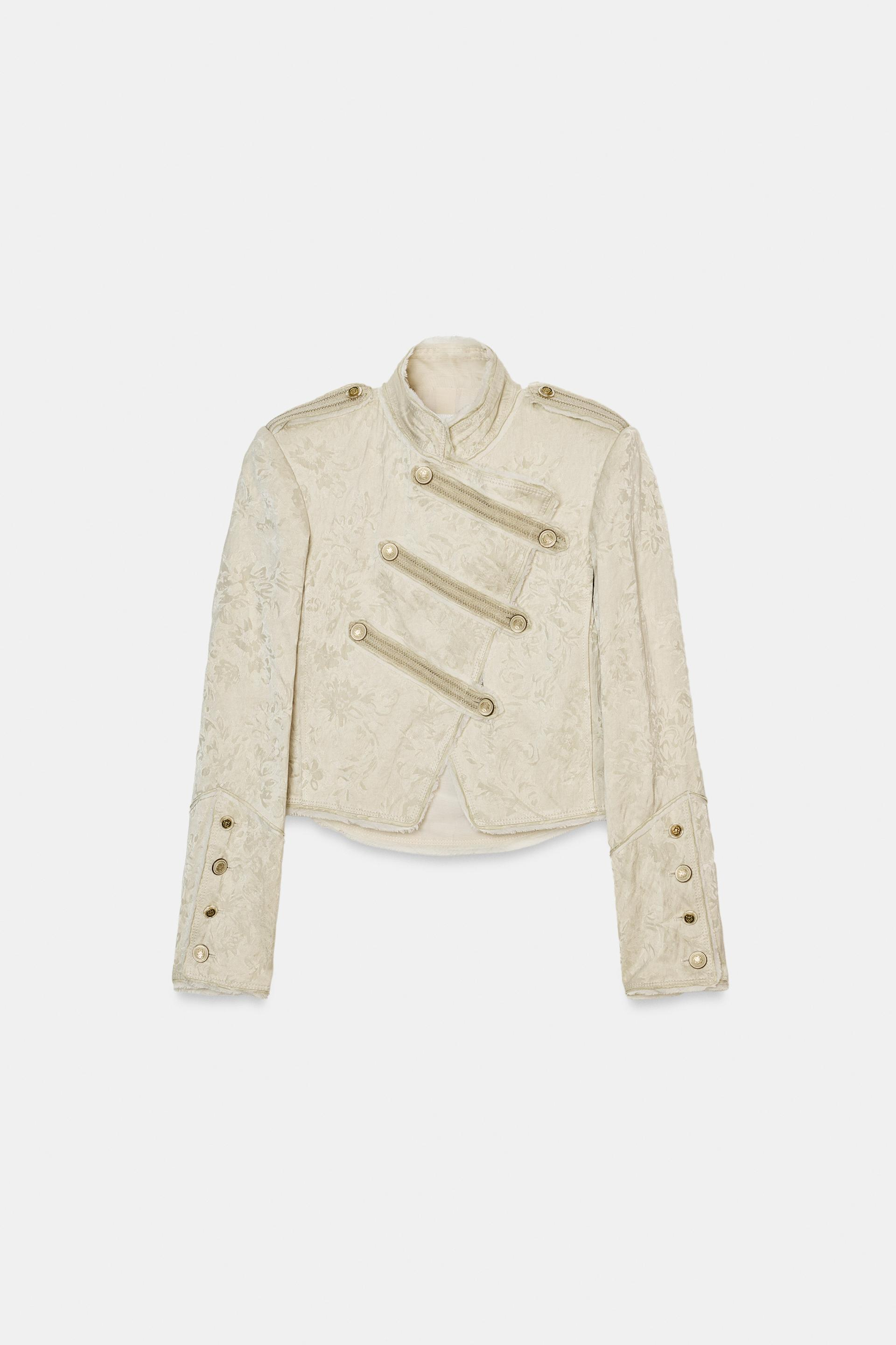 ZARA, Zw Collection Limited Edition Jacquard Cropped Jacket