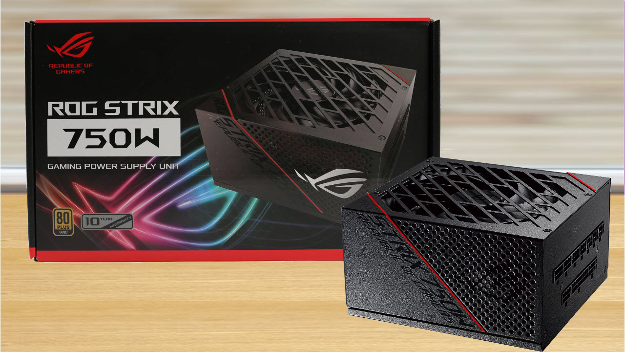 ASUS ROG Strix 750 Fully Modular 80 Plus Gold 750W ATX Power Supply with 0dB Axial Tech Fan and 10 Year Warranty