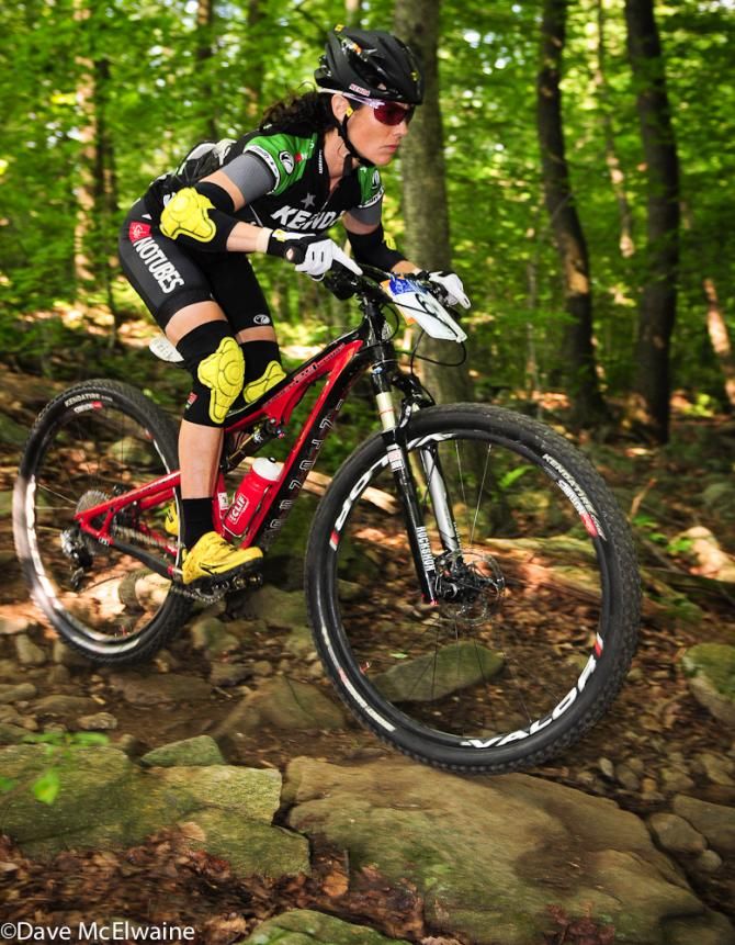 Mary McConneloug (Kenda NoTubes) suffered a crash but still finished well
