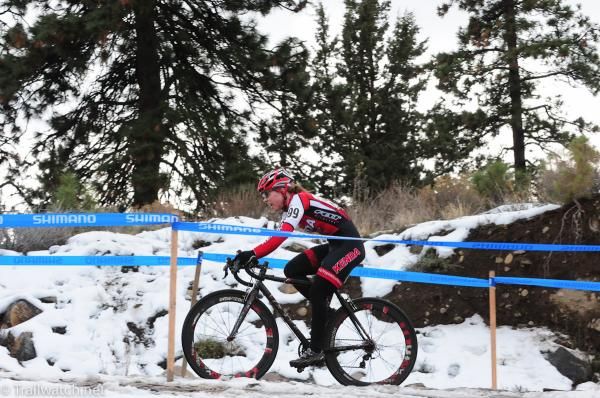 Amanda Carey (Kenda Felt ) riding in wintery conditions