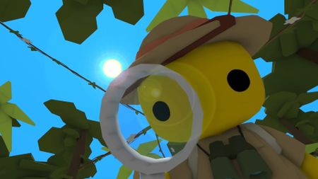 Wobbly Life screenshot of yellow adventurer with magnifying glass