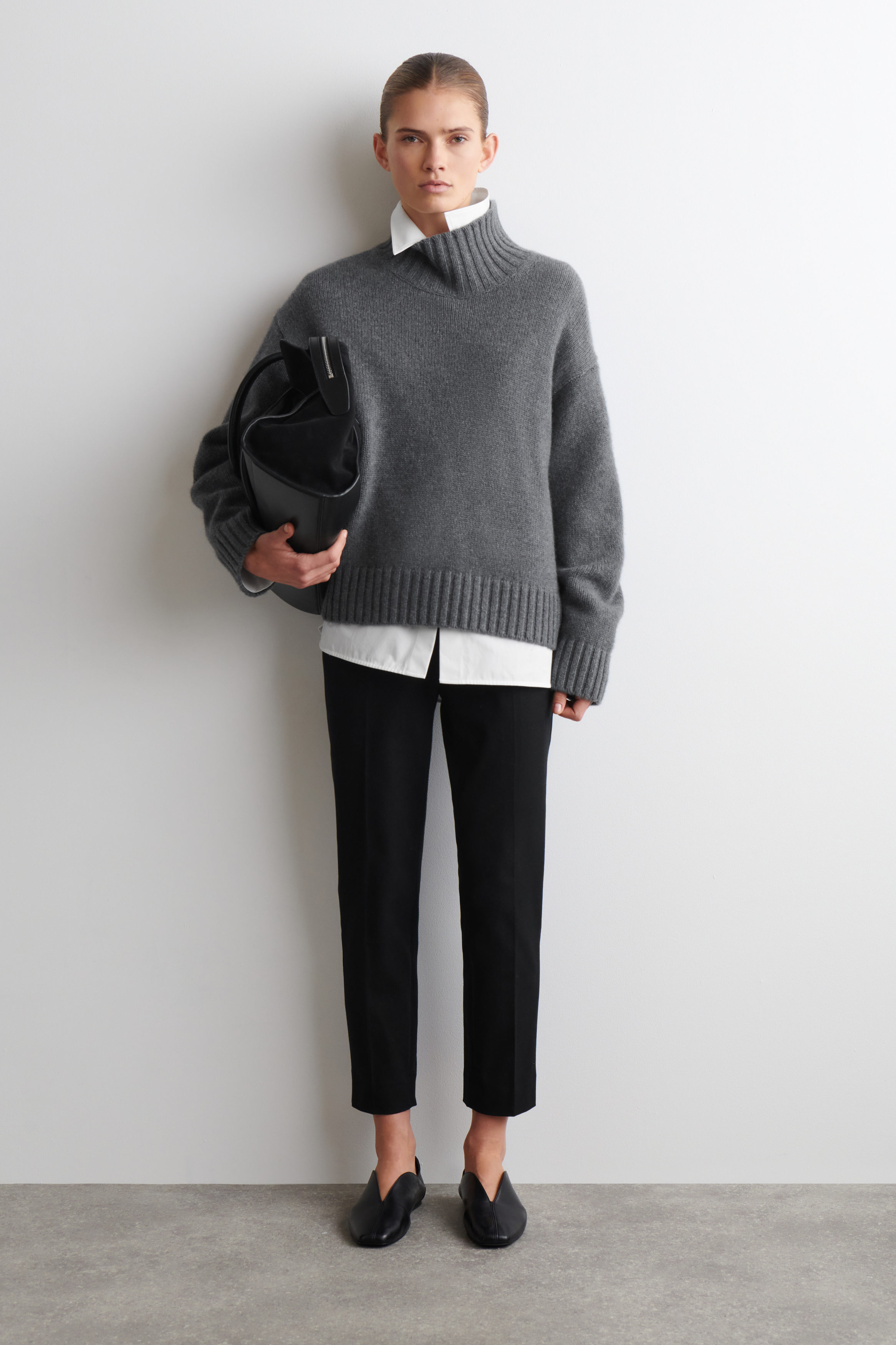 Slim-Leg Cropped Trousers