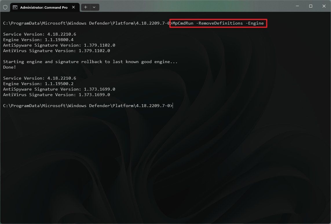 How to manage Microsoft Defender Antivirus from Command Prompt on