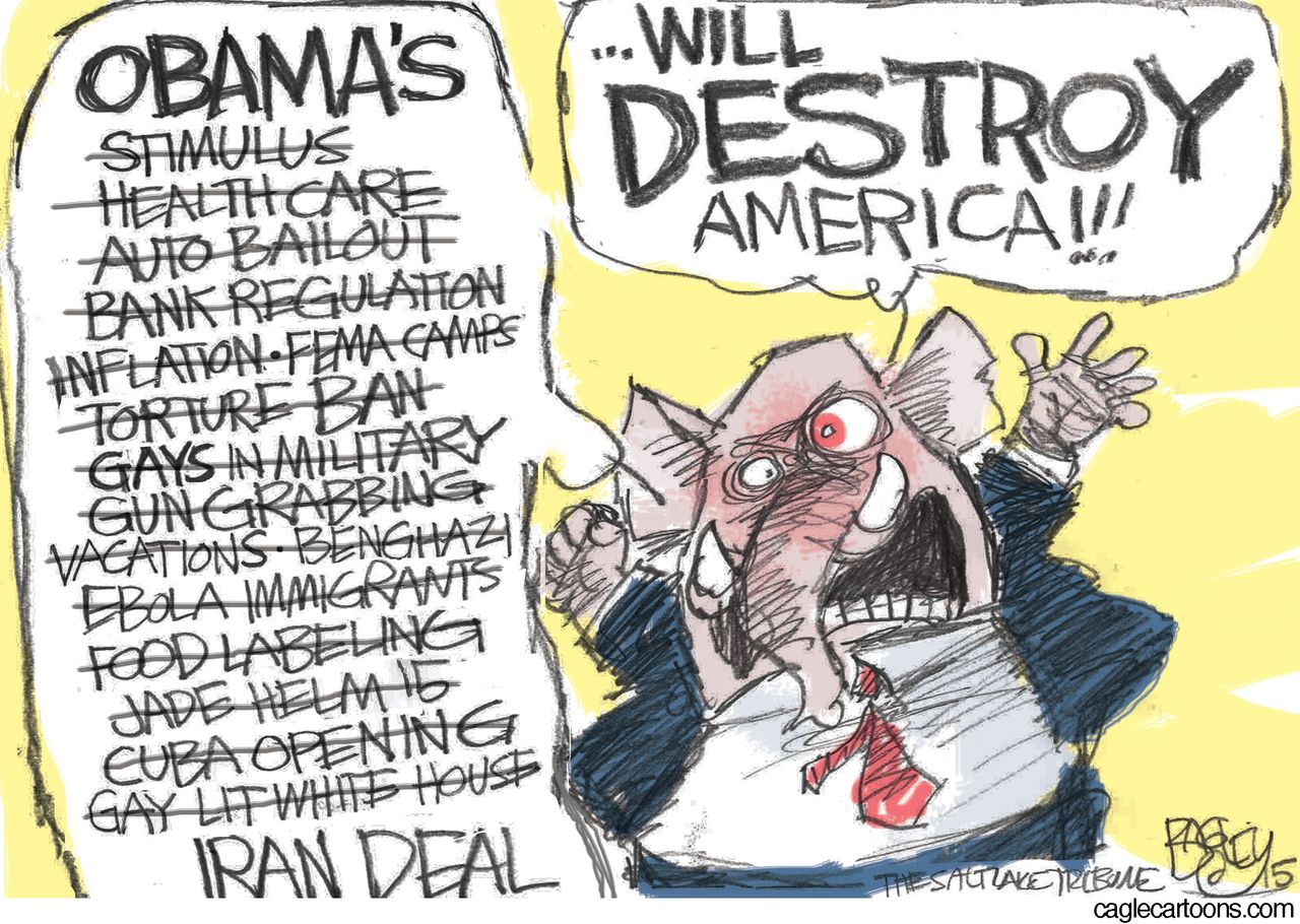 Political cartoon Obama GOP