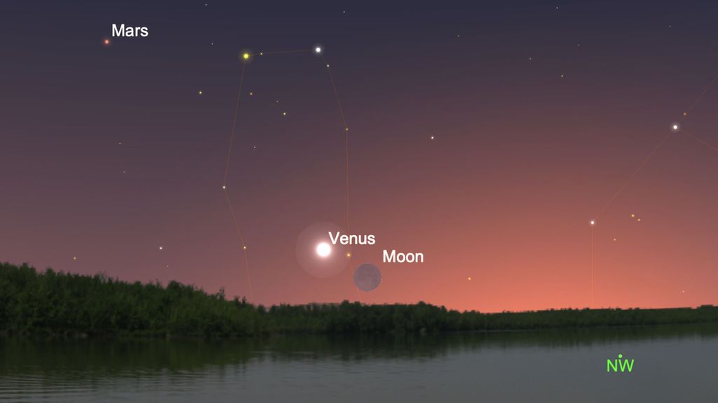 Venus and the moon will shine bright in the night sky tonight Space