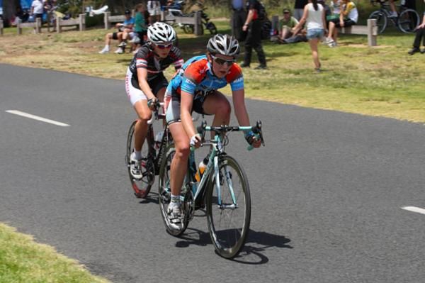 Alex Carle (Jayco-AIS) and Tiffany Cromwell (Honda) together