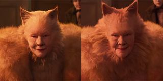 Judi Dench in the two Cats trailers
