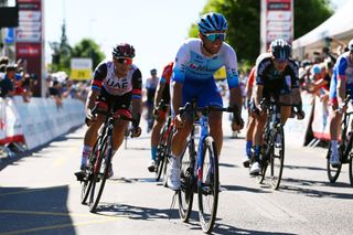 AESCH SWITZERLAND JUNE 13 Michael Matthews of Australia and Team BikeExchange Jayco crosses the finishing line on third place during the 85th Tour de Suisse 2022 Stage 2 a 198km stage from Kusnacht to Aesch ourdesuisse2022 WorldTour on June 13 2022 in Aesch Switzerland Photo by Tim de WaeleGetty Images