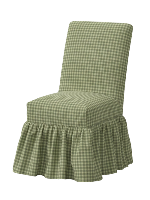 Ruffled Slipcover Dining Chair 