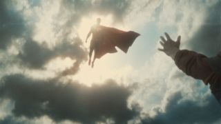 Superman flying in Batman v Superman Dawn of Justice