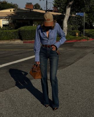 jeans and hat outfit