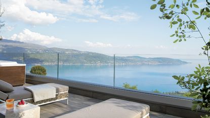 Views of Lake Garda from a terrace