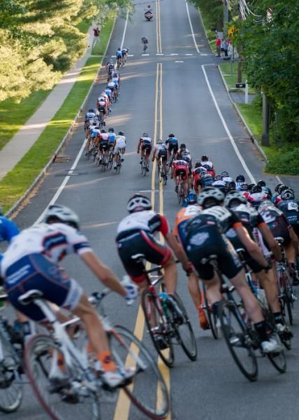 The peloton was strung out all night
