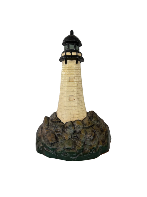 Vintage Solid Cast Iron Lighthouse Doorstop