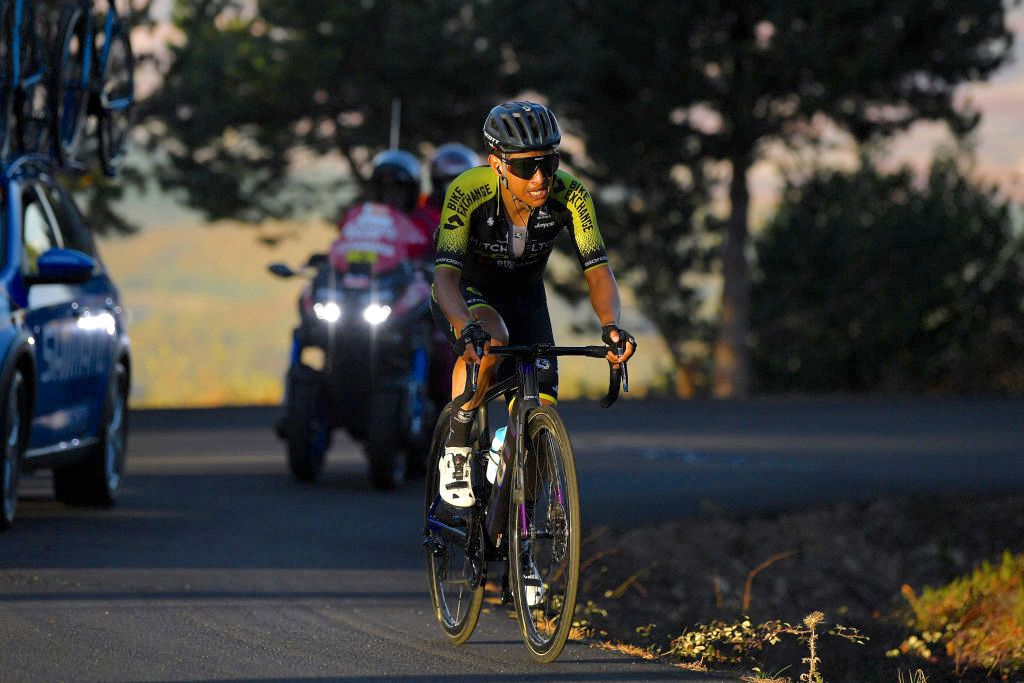 ALTO-DE-MONCALVILLO, SPAIN - OCTOBER 28: Johan Esteban Chaves Rubio of Colombia and Team Mitchelton - Scott / during the 75th Tour of Spain 2020, Stage 8 a 164km stage from Logro&Atilde;&plusmn;o to Alto de Moncalvillo 1490m / @lavuelta / #LaVuelta20 / on October 28, 2020 in Alto de Moncalvillo, Spain. (Photo by David Ramos/Getty Images)