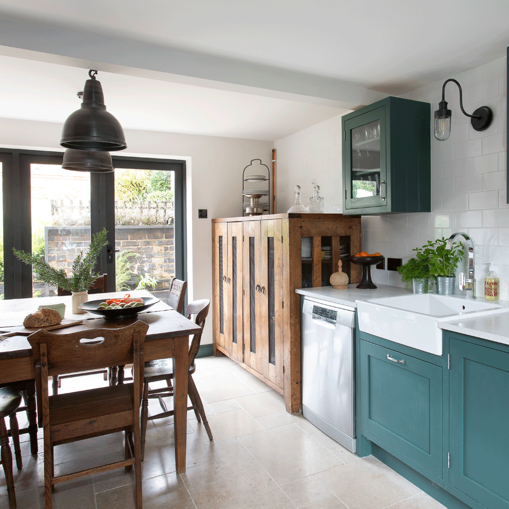 kitchen diner with wooden dining set