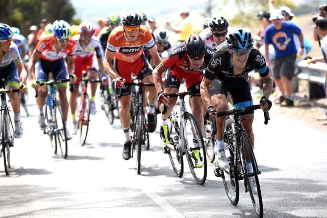 Richie Porte (Team Sky) launches his first attack