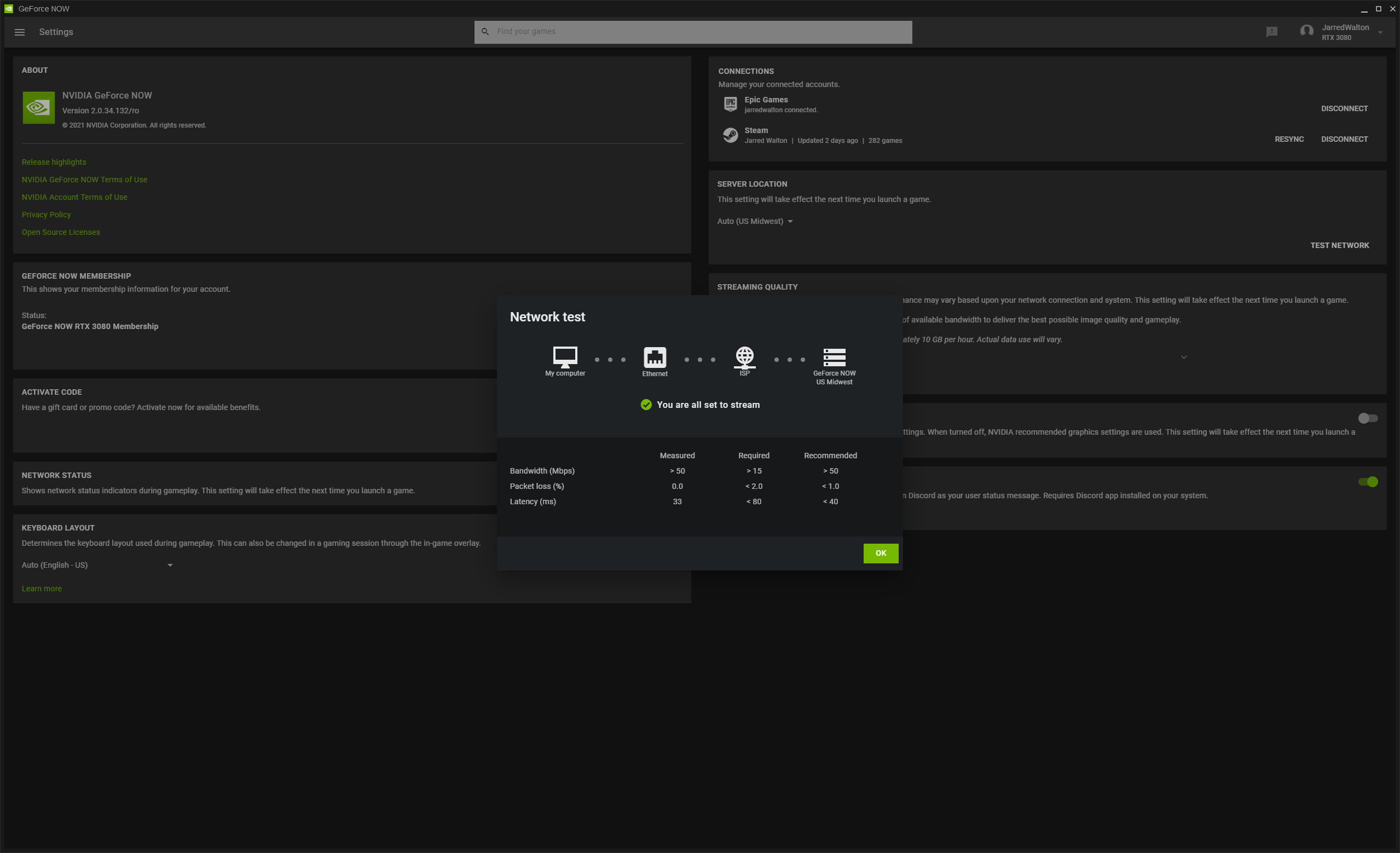 GeForce Now Latency Measurements