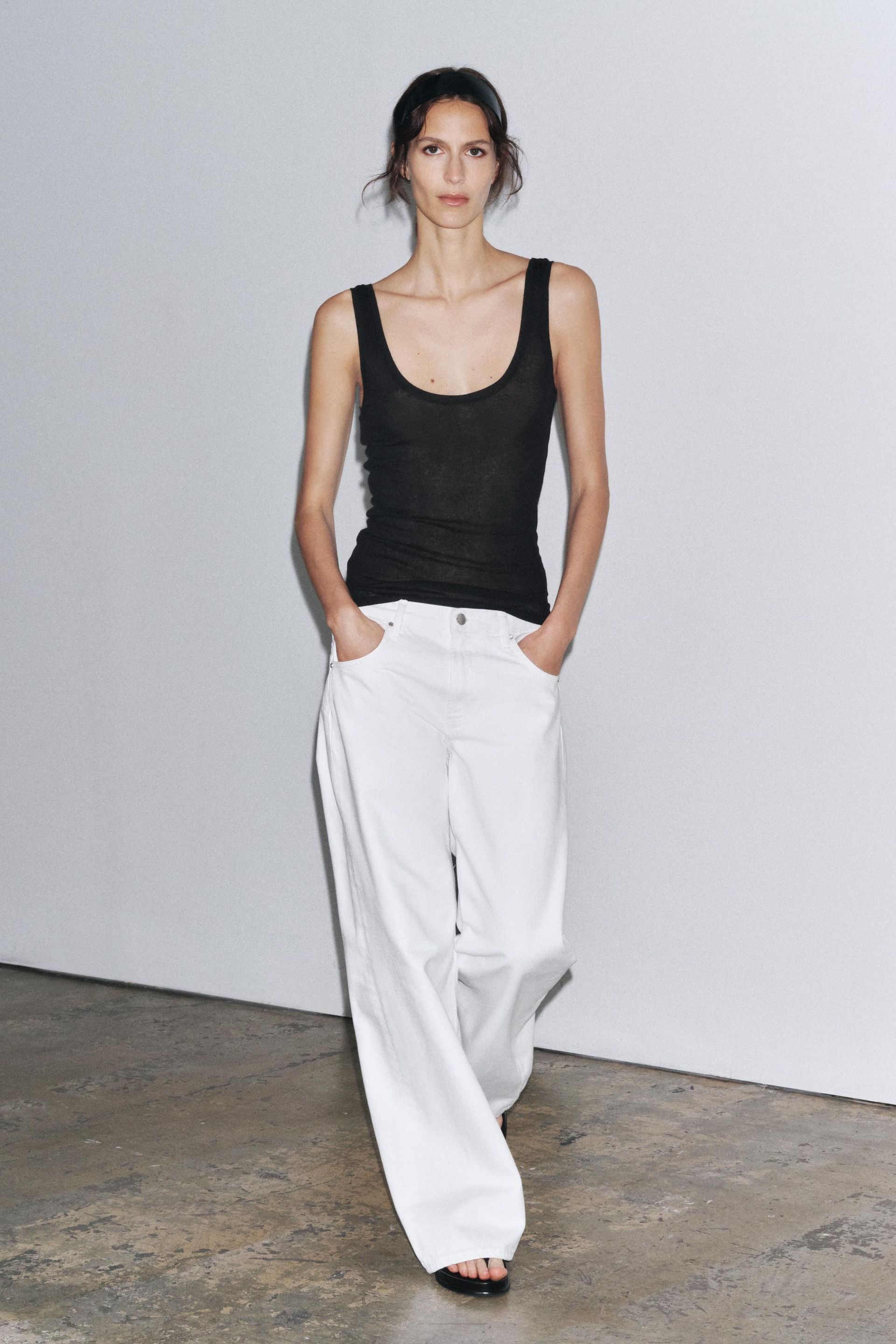 Zw Collection Wide-Leg Low-Rise Jeans