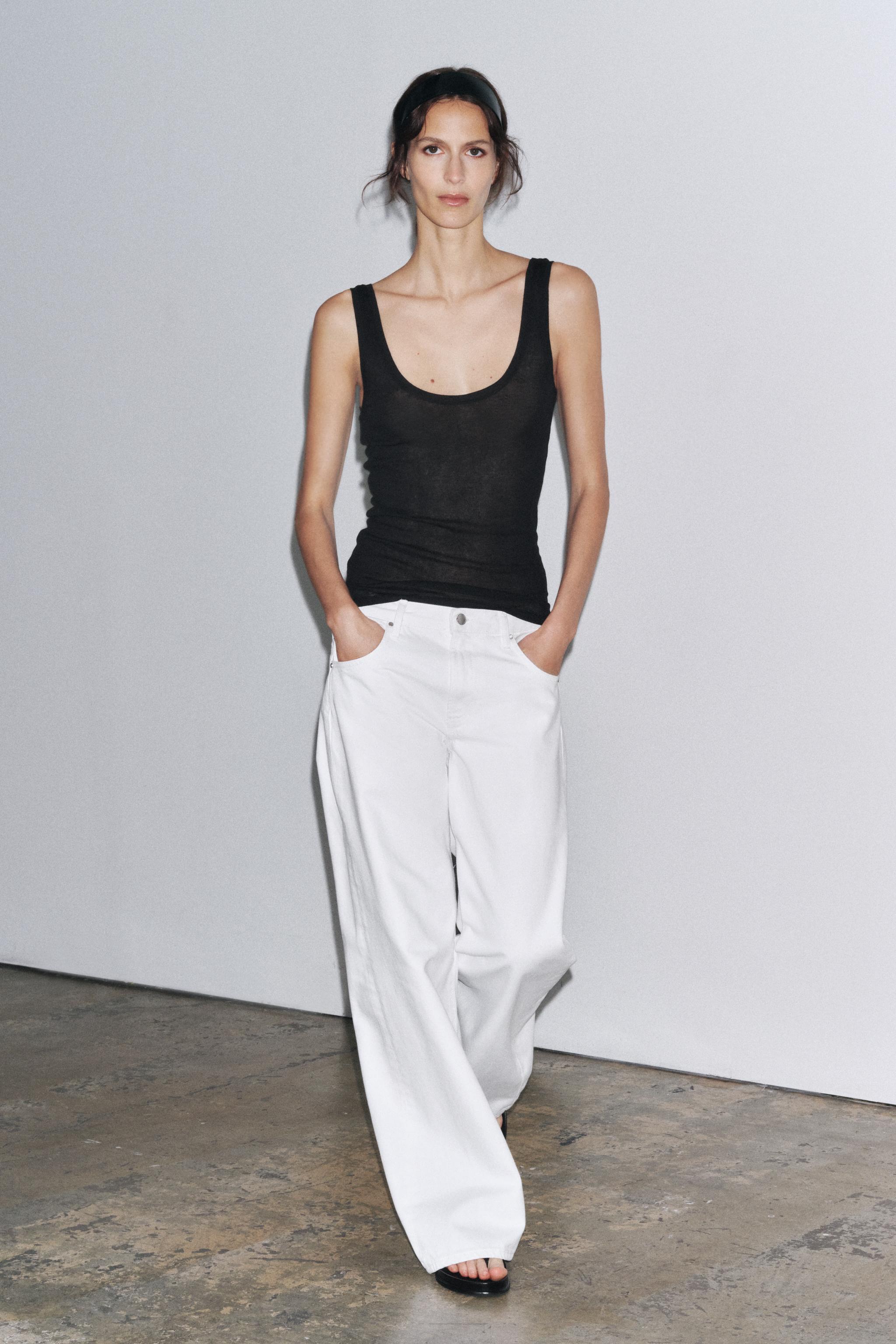 Zw Collection Wide-Leg Low-Rise Jeans