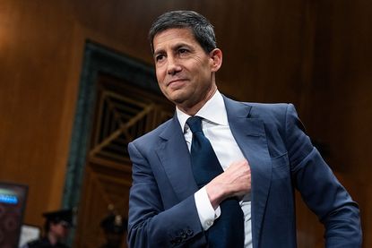 Kevin Warsh arrives for his Senate Banking, Housing and Urban Affairs Committee confirmation hearing in Dirksen building on Tuesday, April 21, 2026.