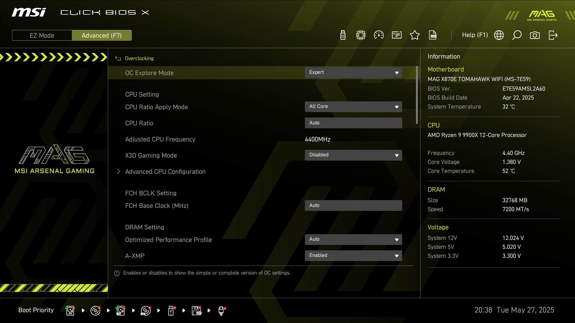 MSI MAG X870E Tomahawk Wifi