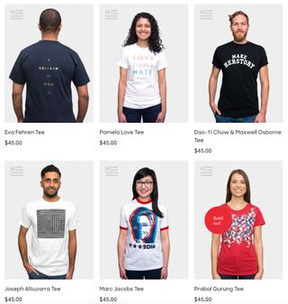 Show your love for Hillary with these amazing designer T-shirts