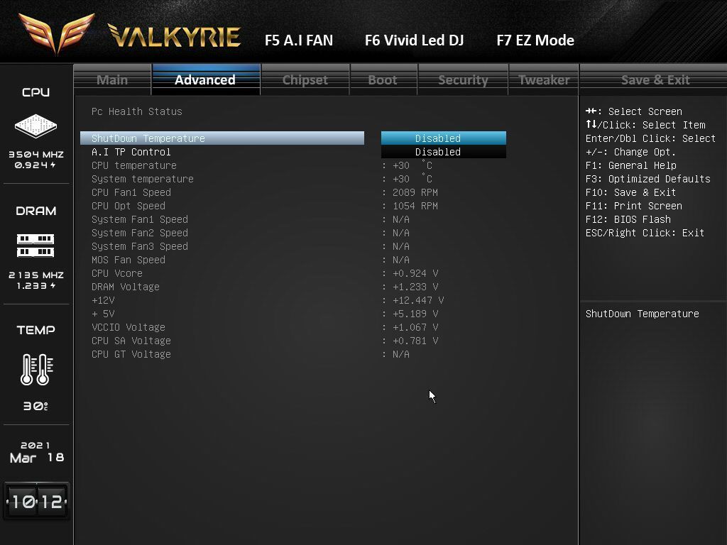 Biostar Z590 Valkyrie BIOS