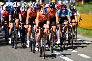 Anna van der Breggen races in support of the Dutch team at the UCI Road World Championships in Flanders