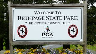 Bethpage Black course hosts the 2019 US PGA Championship golf major