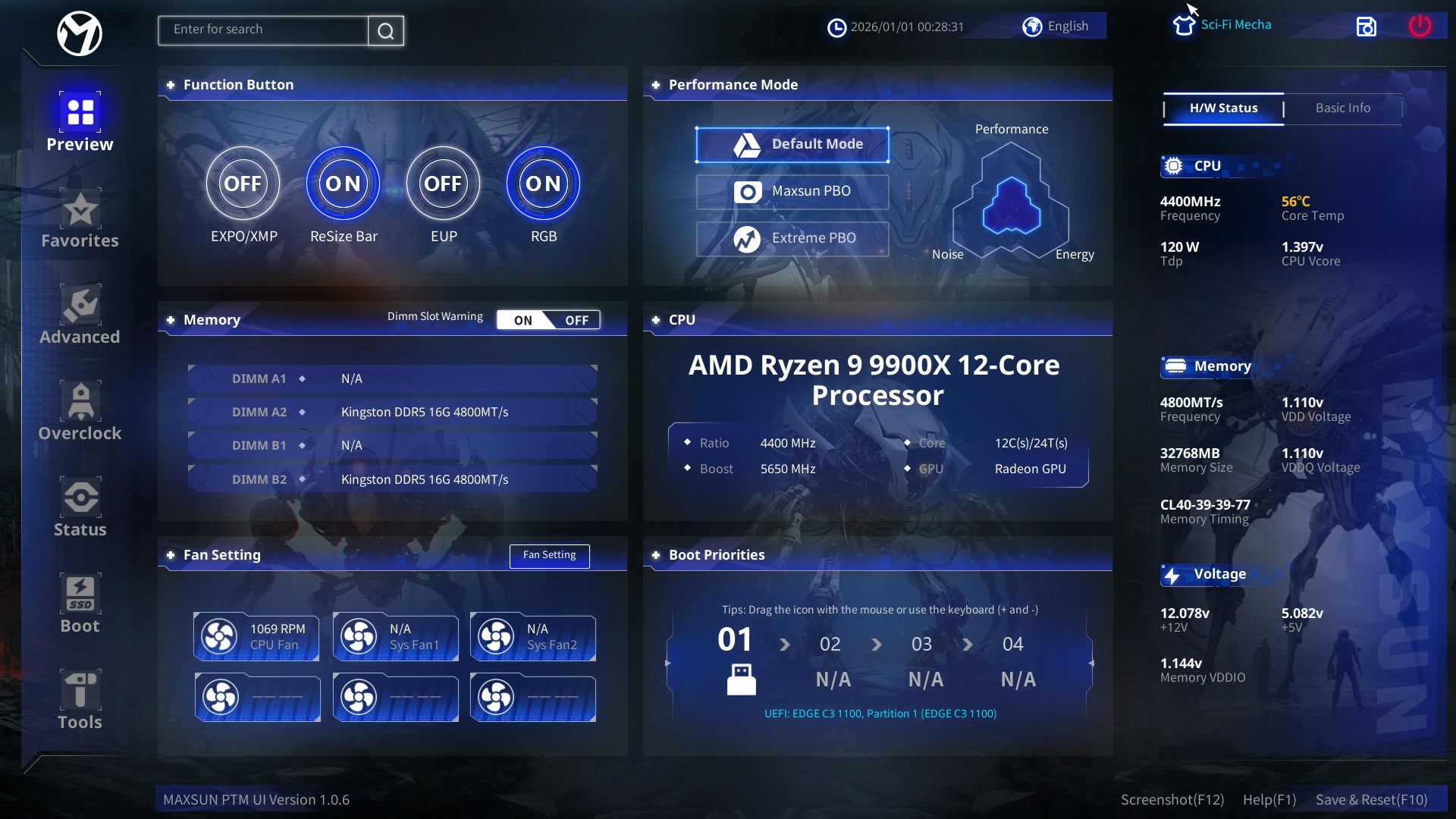 Maxsun Terminator B850M Pro II - BIOS