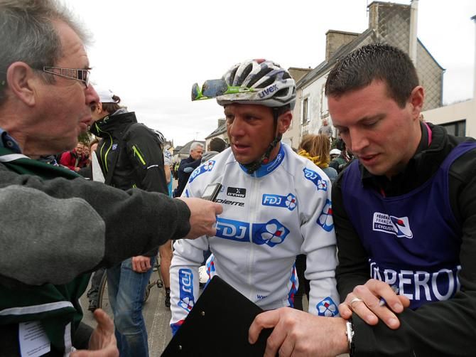 Francis Mourey's 'cross skills came in handy on the dirt roads of the Tro Bro Leon