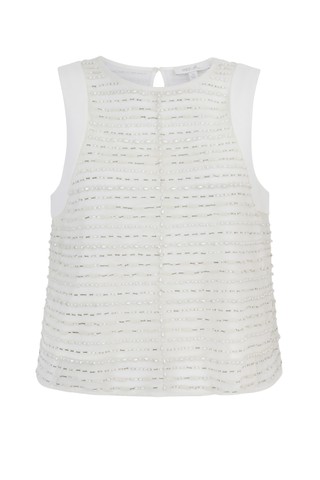 Sleeveless Beaded Tank Top