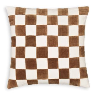 La Redoute Lysmée 40 x 40cm Checkerboard 100% Cotton Cushion Cover