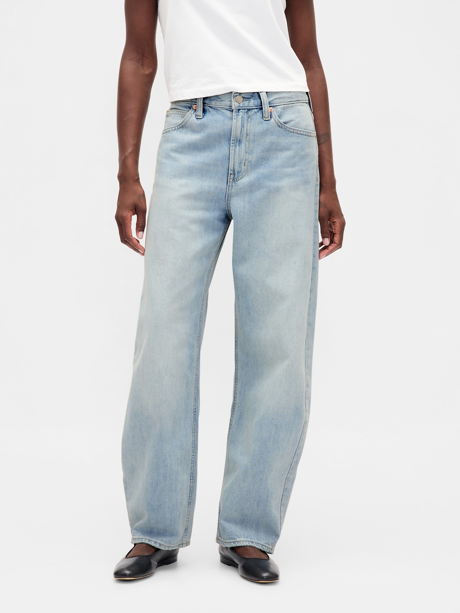 Gap, High Rise Barrel Jeans