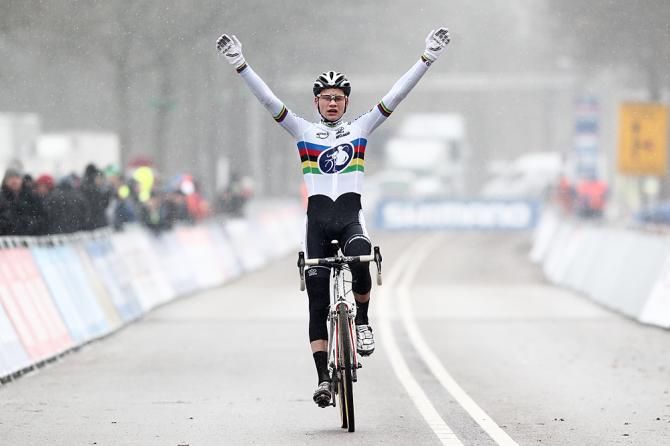 Snow didn't stop Mathieu van der Poel from a clean sweep of the World Cup