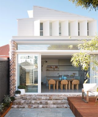 A modern Sydney house with extensions and pastel tones