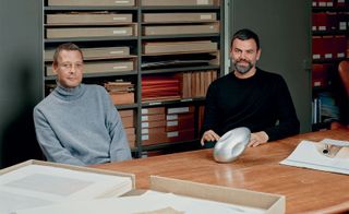 Michael Elmgreen and Ingar Dragset at the Georg Jensen archives