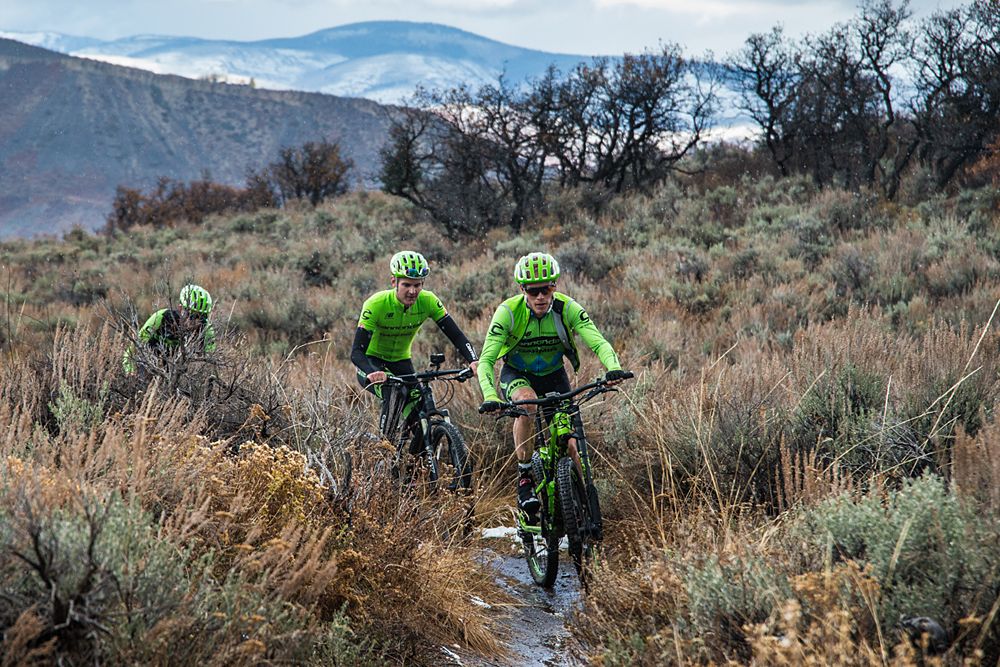 The Cannondale-Garmin camp concluded with a mountain bike ride