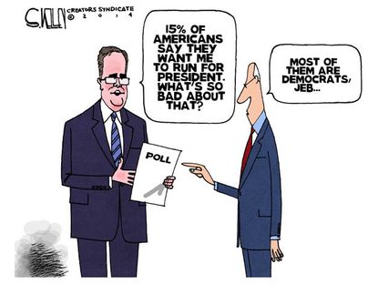 Political cartoon Jeb Bush 2016