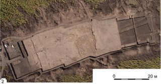 A temple dating back about 6,000 years has been discovered within a massive prehistoric settlement in Ukraine. 