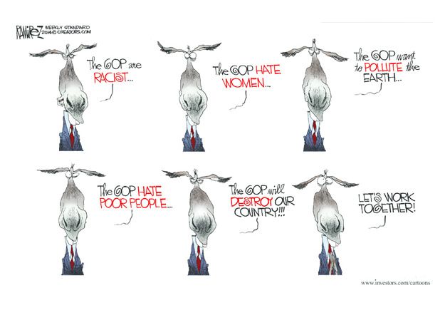 Political cartoon Democrats GOP bipartisanship