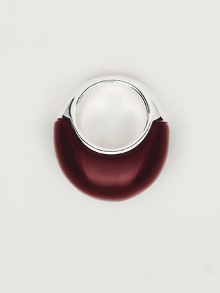 Massimo Dutti, Red Resin Detail Ring